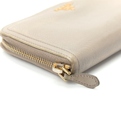 Prada Vitello Daino Zip Around Wallet Pomice 11 of 13