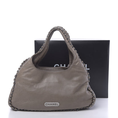 Chanel Lambskin Chain Hobo Grey 17 of 17
