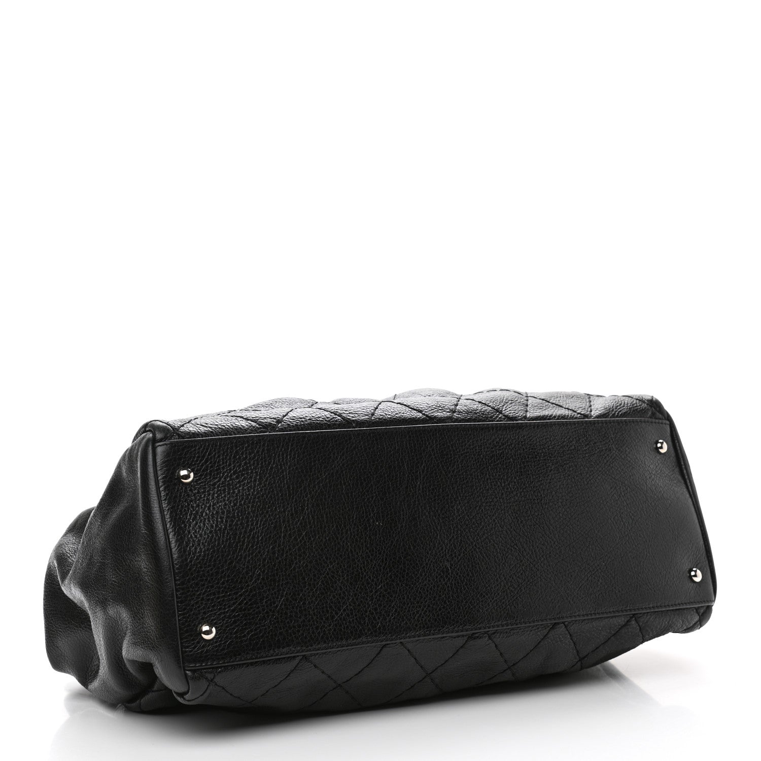 Chanel Glazed Calfskin Large On The Road Large Frame Tote Black 4 of 11