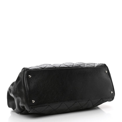 Chanel Glazed Calfskin Large On The Road Large Frame Tote Black 4 of 11