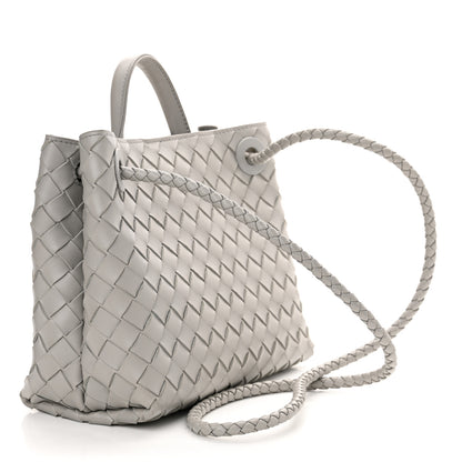 Bottega Veneta Nappa Intrecciato Small Andiamo Shoulder Bag Sterling 3 of 9