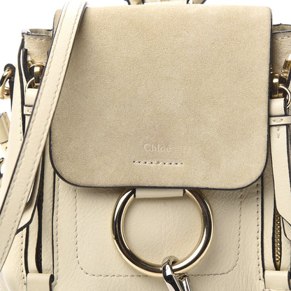 Chloe Suede Calfskin Mini Faye Backpack Off White 10 of 10