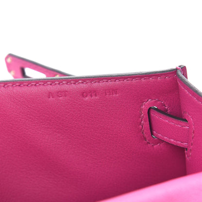 Hermes Swift Kelly Pochette Clutch Rose Pourpre 14 of 27