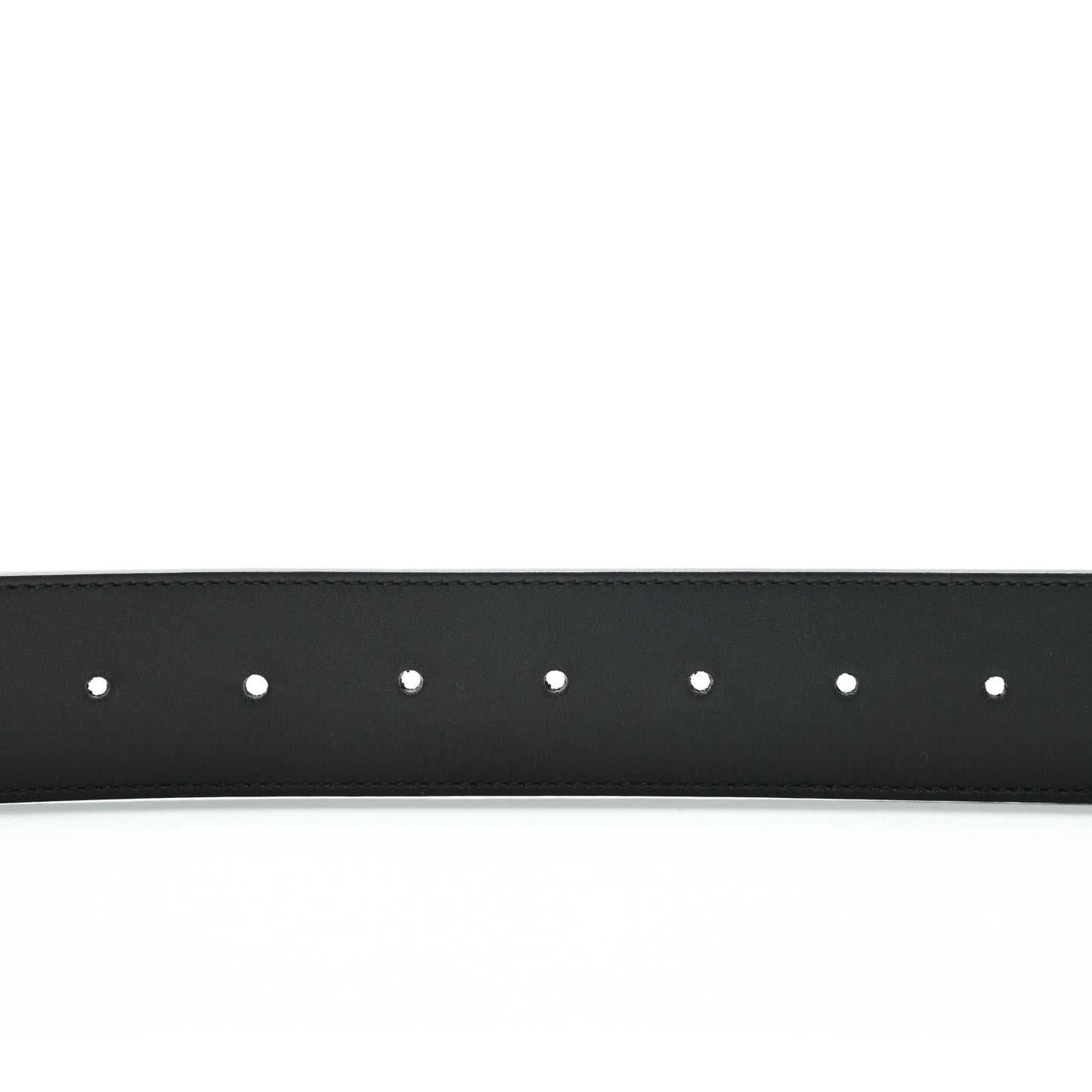 Moon Calfskin Pearl Double G 40mm Belt 85 34 Black Cream