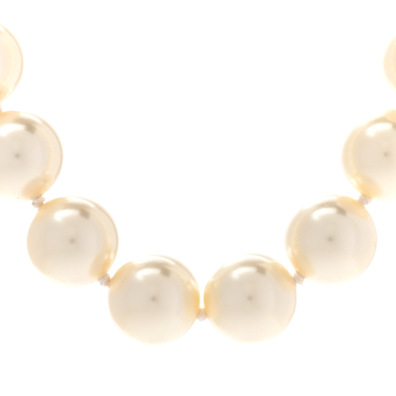 Chanel Pearl Crystal Short Necklace Gold 4 of 8