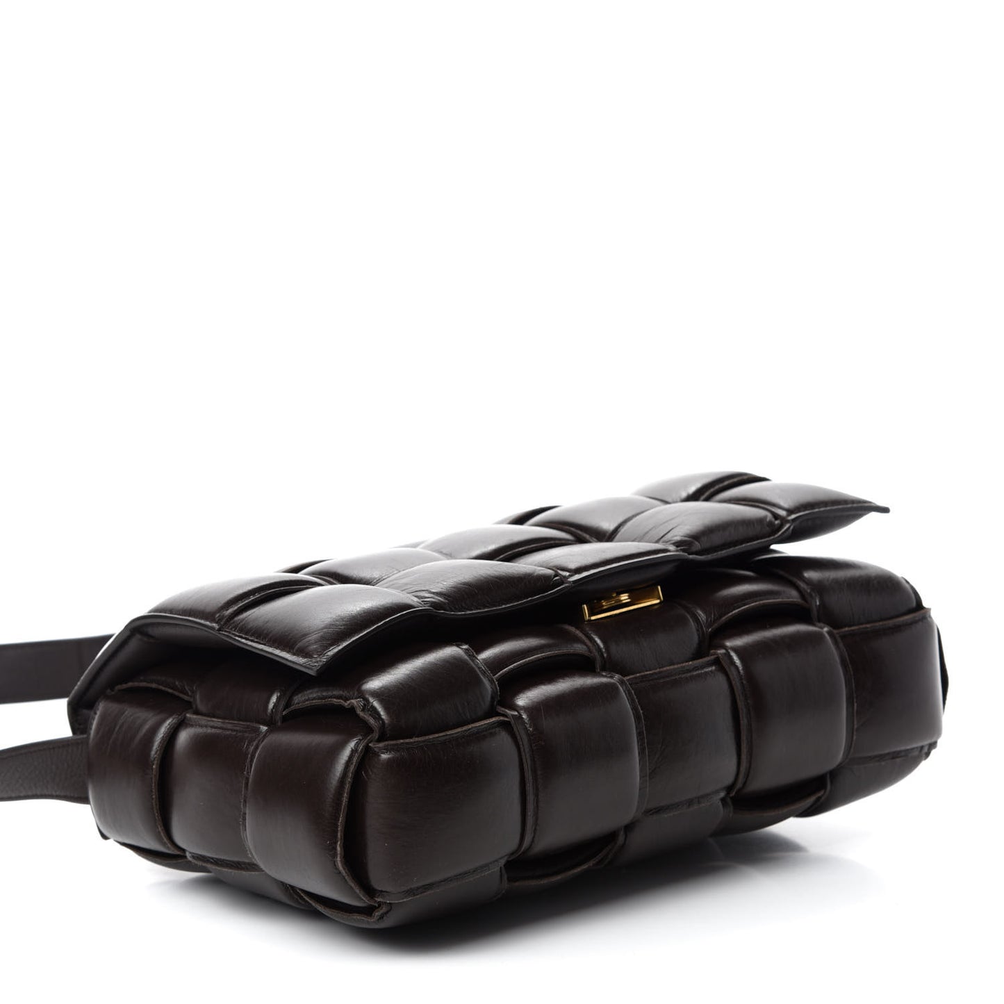 Paper Calfskin Maxi Intreccio Padded Cassette Crossbody Bag Fondant