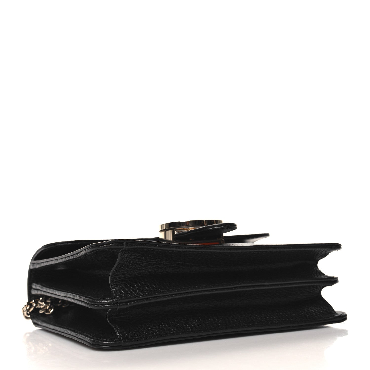 Gucci Dollar Calfskin Small Interlocking G Shoulder Bag Black 4 of 11