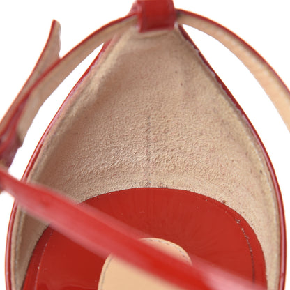 Christian Louboutin Patent Crossfliketa 100 Pumps 37.5 Flamenco 15 of 15