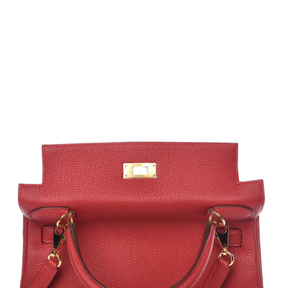 Hermes Togo Kelly Retourne 28 Rouge Casaque 10 of 37