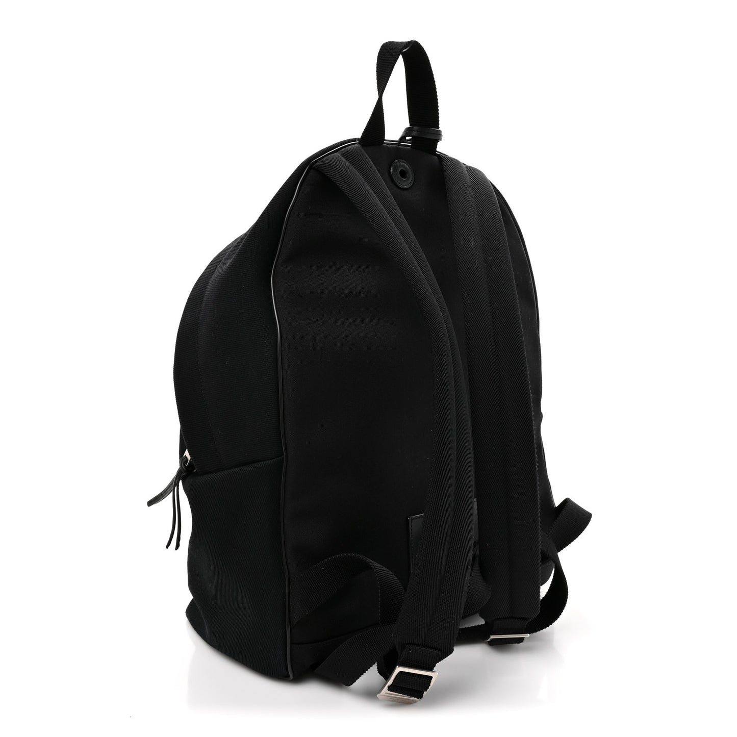 Canvas Signature Embroidered City Backpack Black