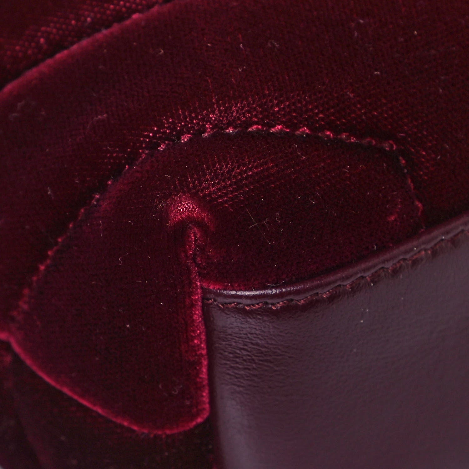 Saint Laurent Velvet Y Quilted Monogram Toy Loulou Chain Satchel Light Burgundy 7 of 11