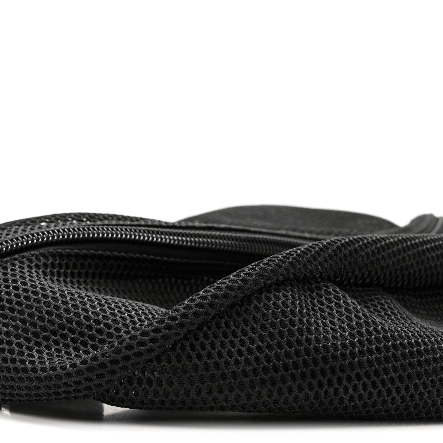 Nylon Mesh Logo Printed Attica Gym Shoulder Bag Black