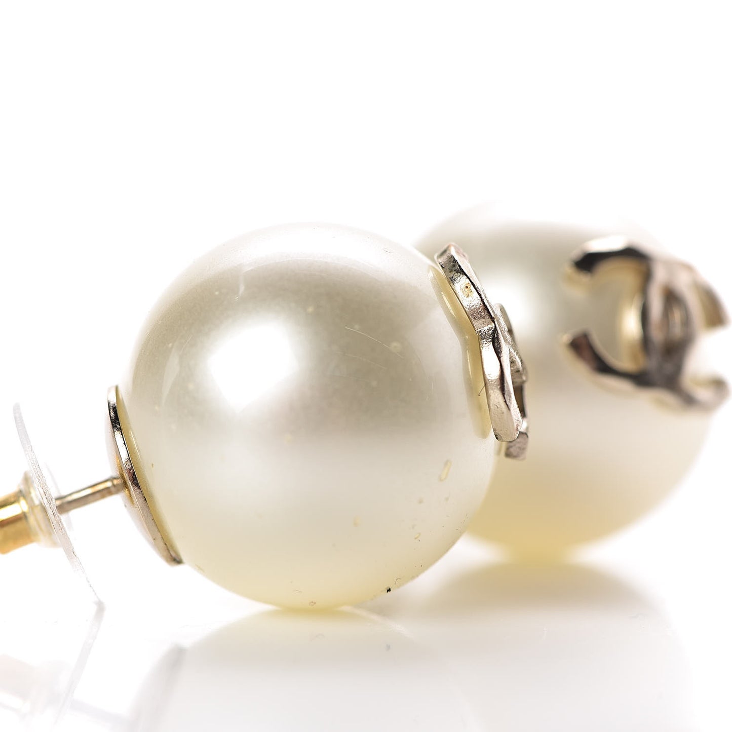 Pearl CC Large Earrings Gold