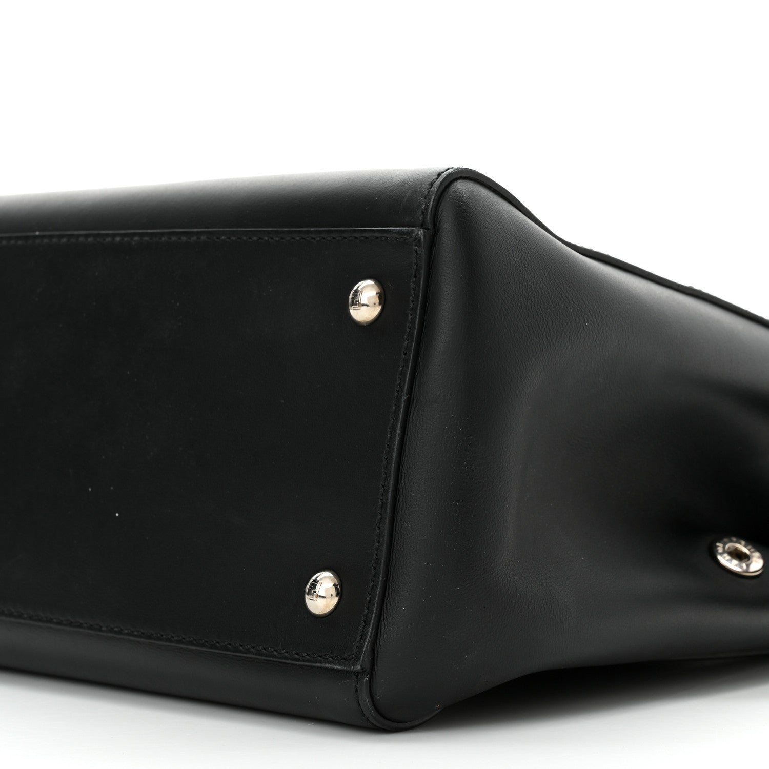 Fendi Vitello Baltico Dolce DotCom Satchel Black 9 of 11
