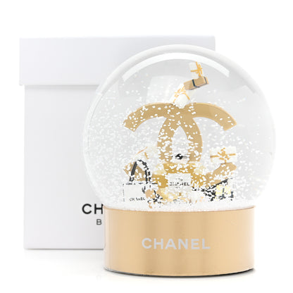 Chanel Glass CC Shopping Bag Snow Globe Gold 6 of 6