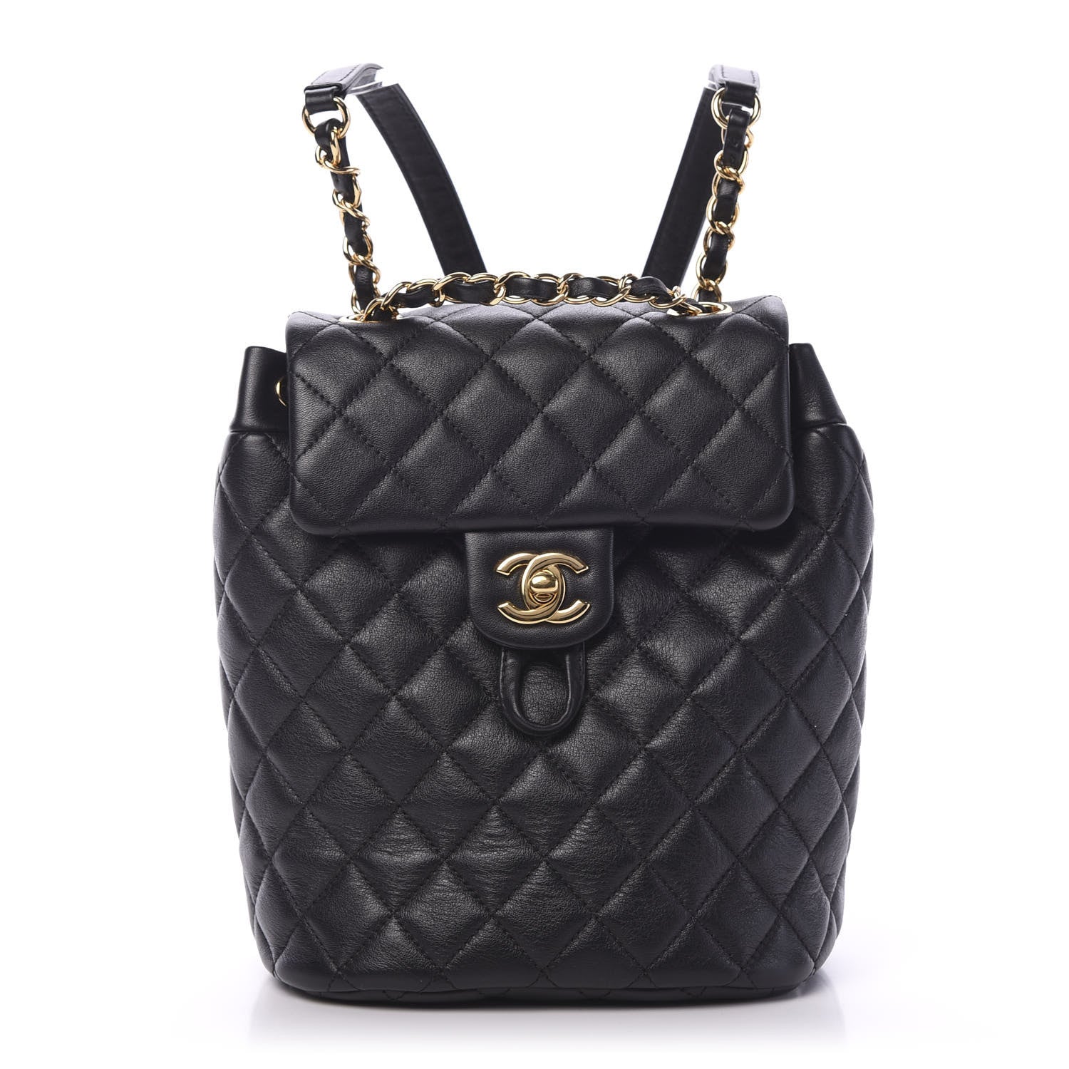 Chanel Calfskin Quilted Mini Urban Spirit Backpack Black 1 of 9