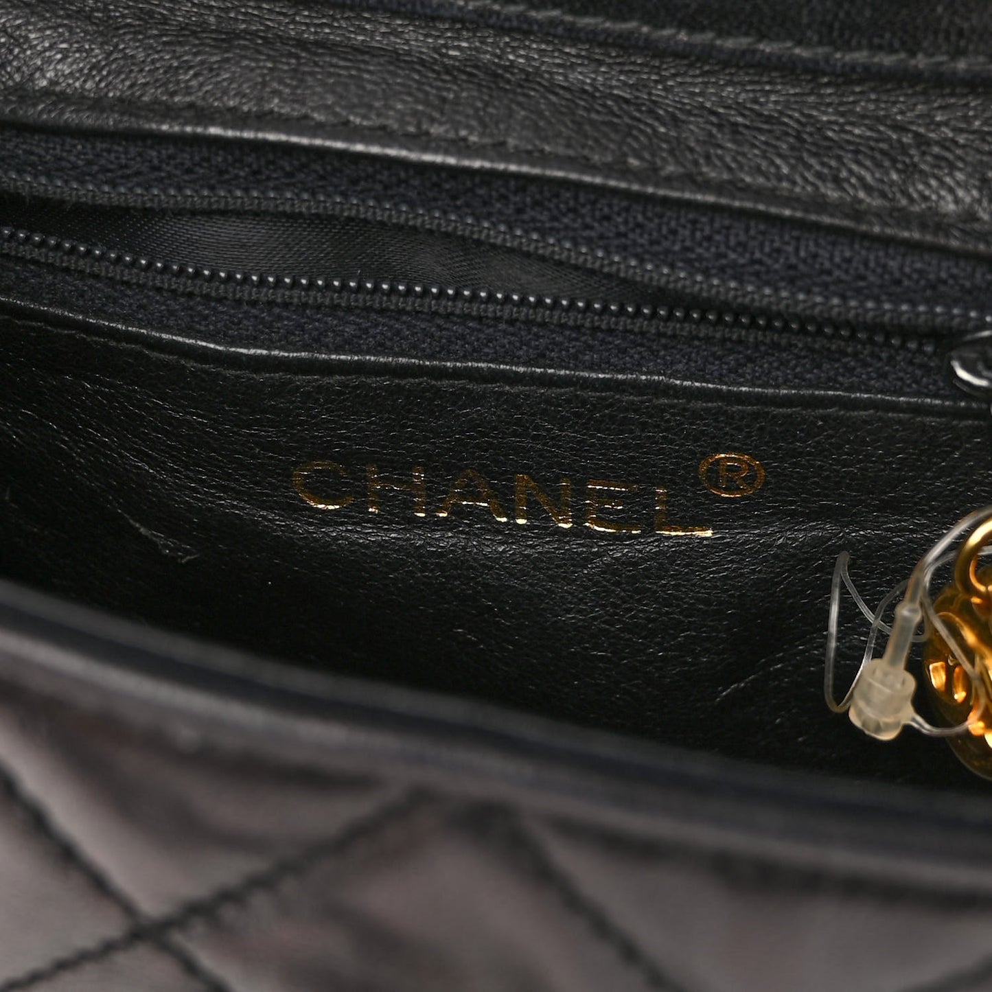 Lambskin Quilted CC Flap Shoulder Bag Black