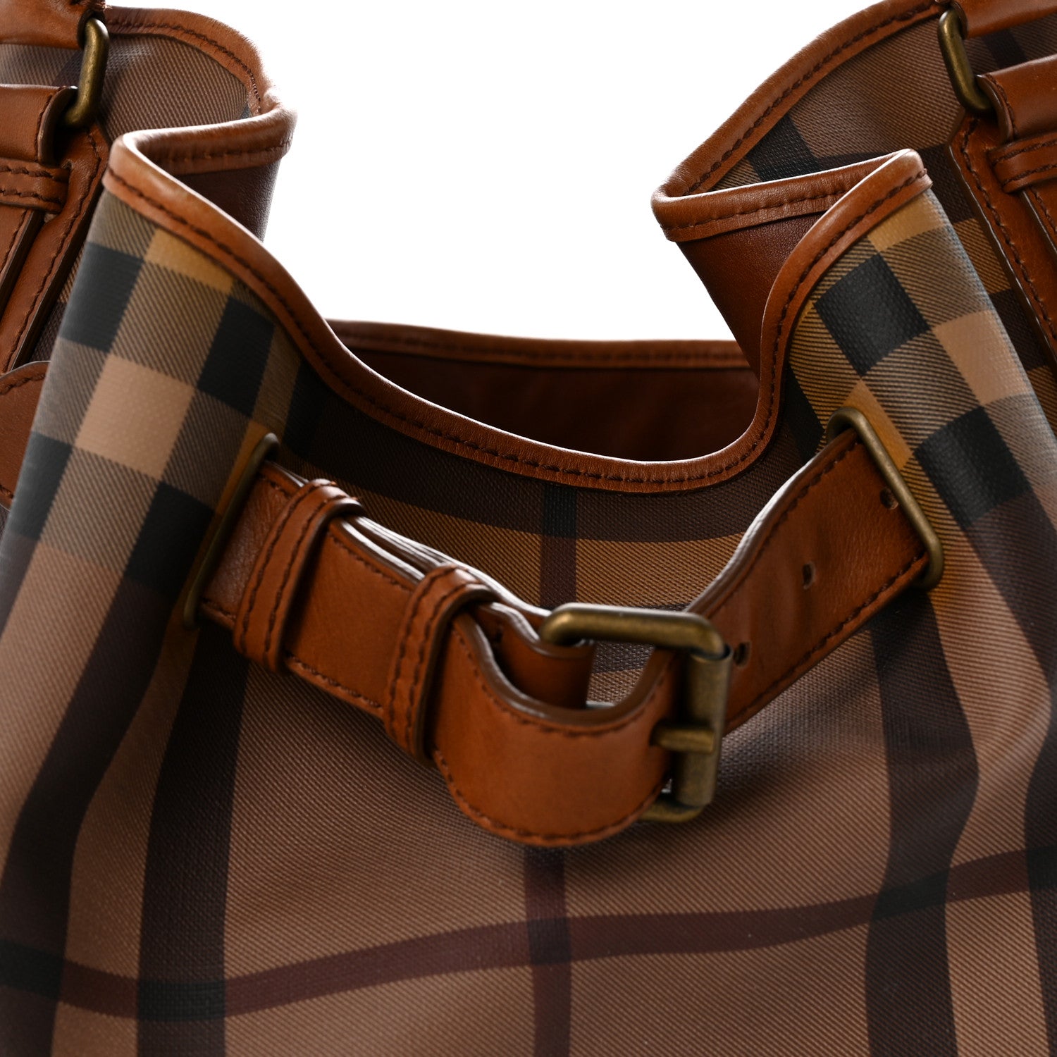 Burberry Smoked Check Medium Walden Belted Hobo Brown 9 of 17