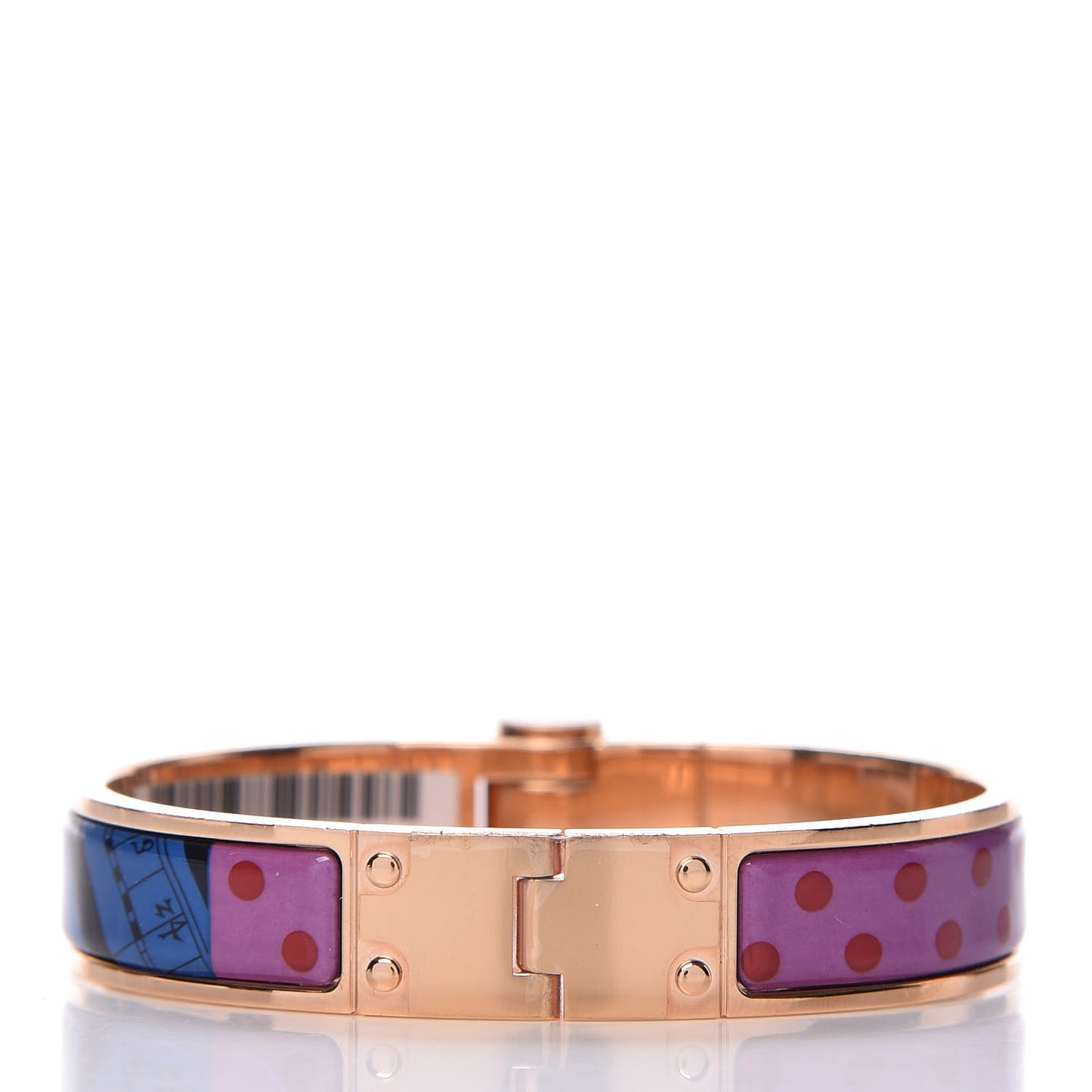 Enamel Printed Narrow Charniere Astrologie A Pois S Hinged Bracelet Surnaturel