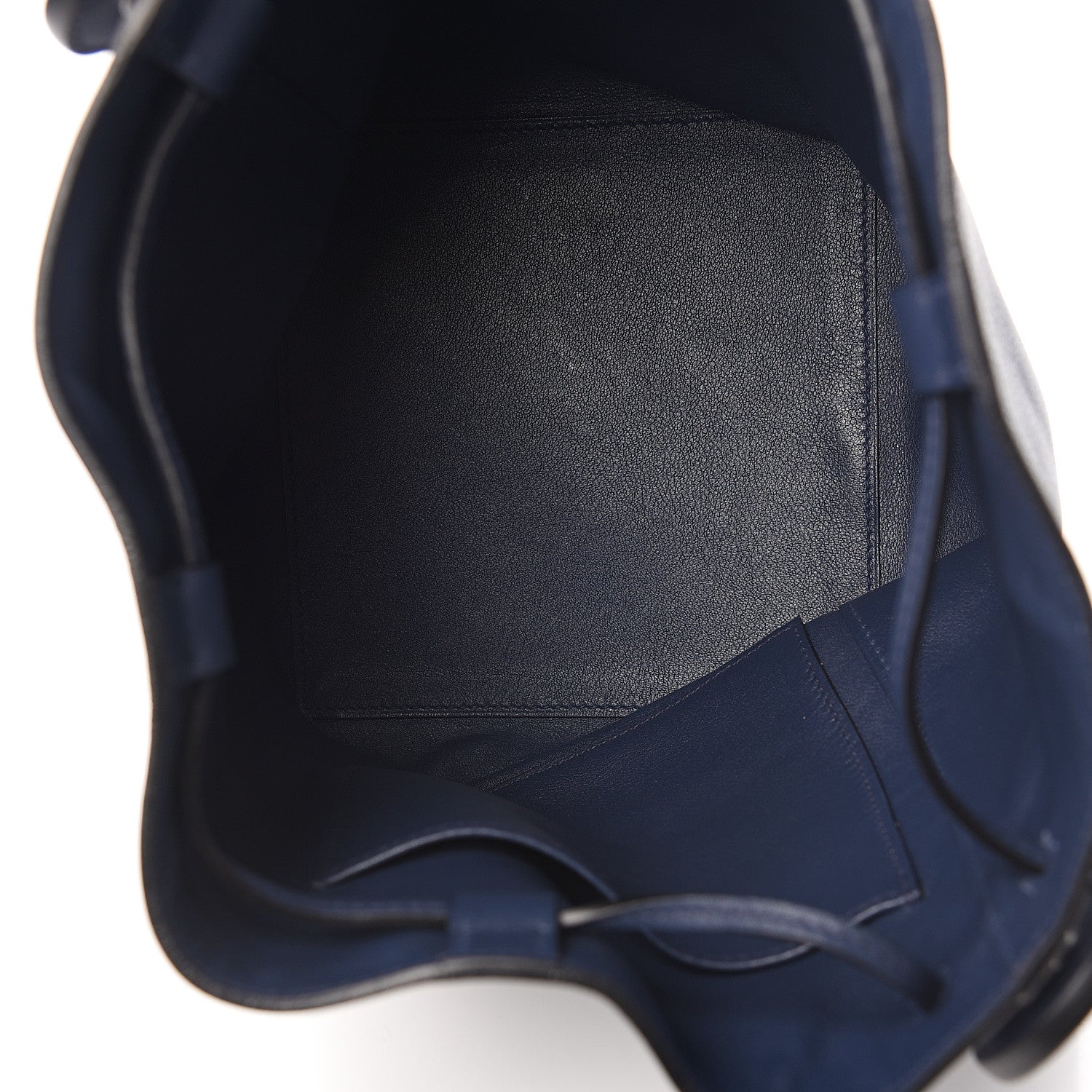 Hermes Volupto Calfskin Swift Sac Licol 17 Bleu Nuit Vert Bengale Cognac 4 of 6