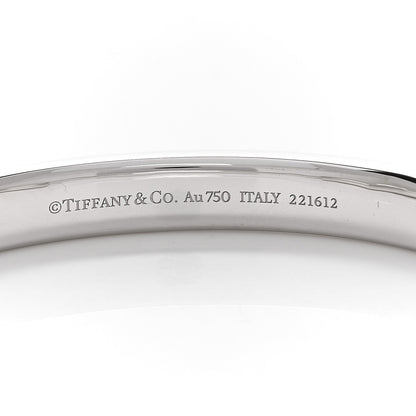 Tiffany 18K White Gold Tiffany Lock Bangle Bracelet 3 of 4