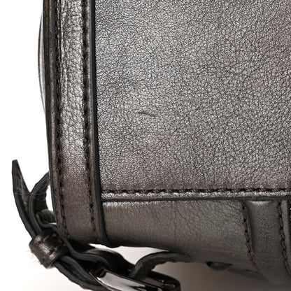 Burberry Shimmer Check Degrade Small Pilgrim Satchel Pewter 10 of 15
