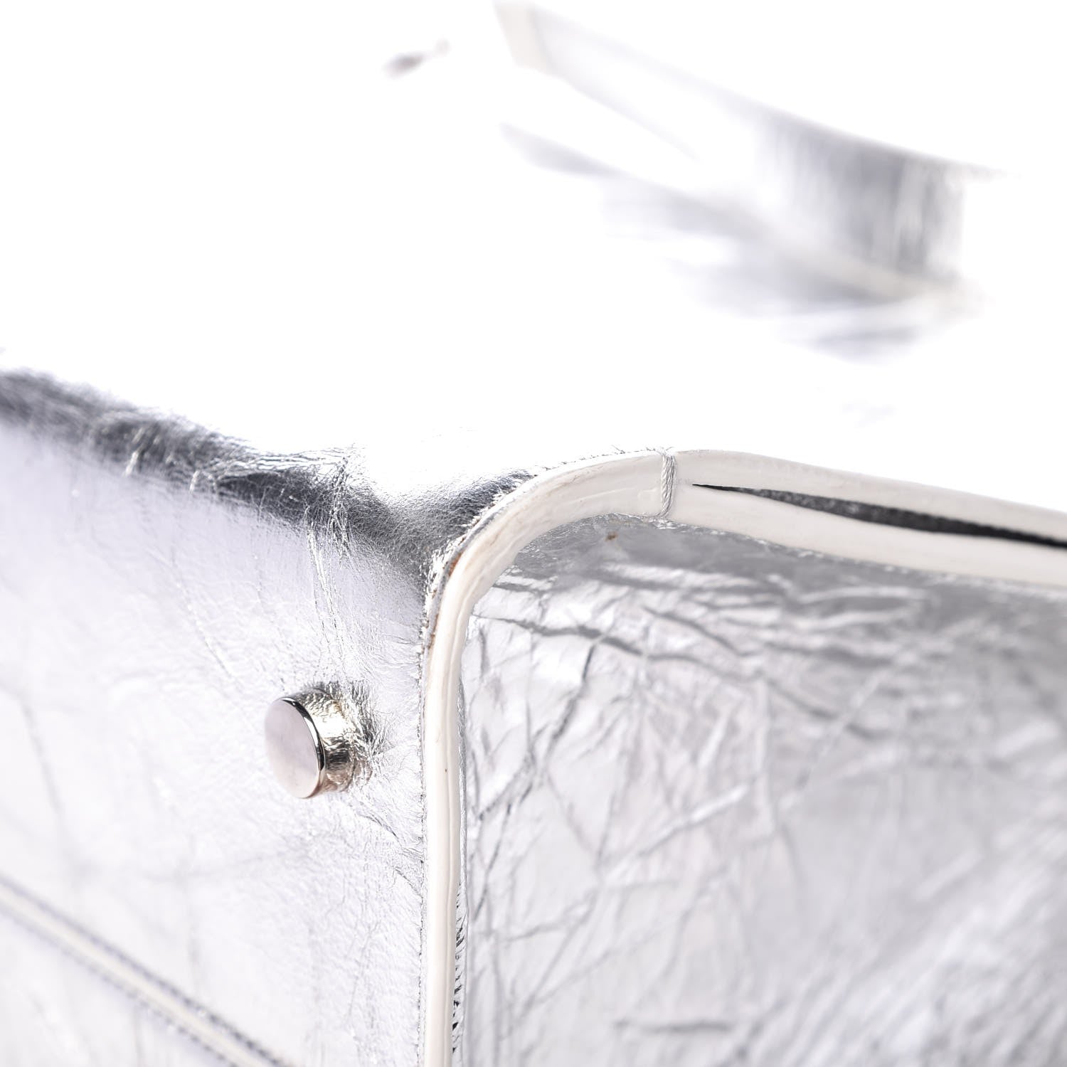 Christian Dior Metallic Calfskin Large Diorever Flap Silver 14 of 19