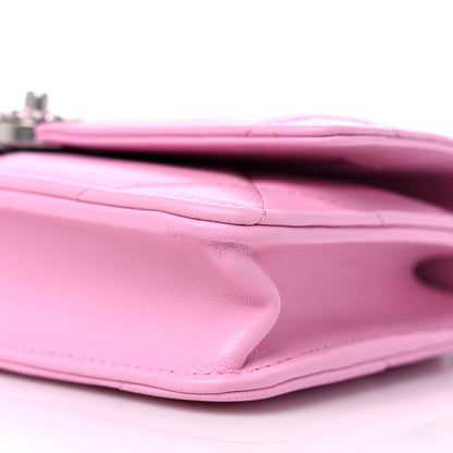 Chanel Lambskin Quilted Chanel 19 Wallet On Chain WOC Pink 10 of 11