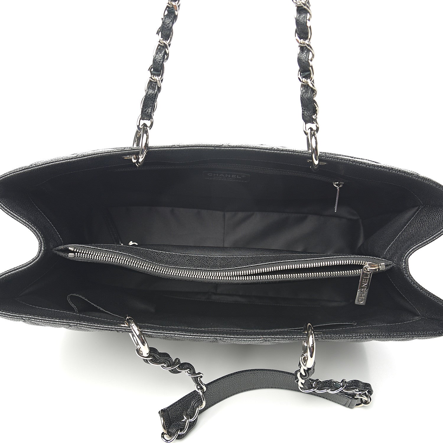Chanel Caviar Quilted XL Grand Shopping Tote GST Black 4 of 9