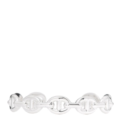 Hermes Sterling Silver MM Chaine d'Ancre Enchainee Cuff Bracelet SH 1 of 5