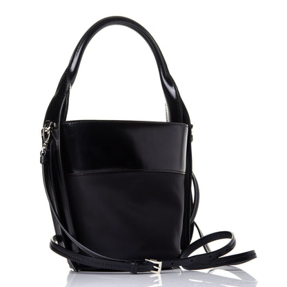Prada Tessuto Spazzolato Ouverture Bucket Bag Black 4 of 10