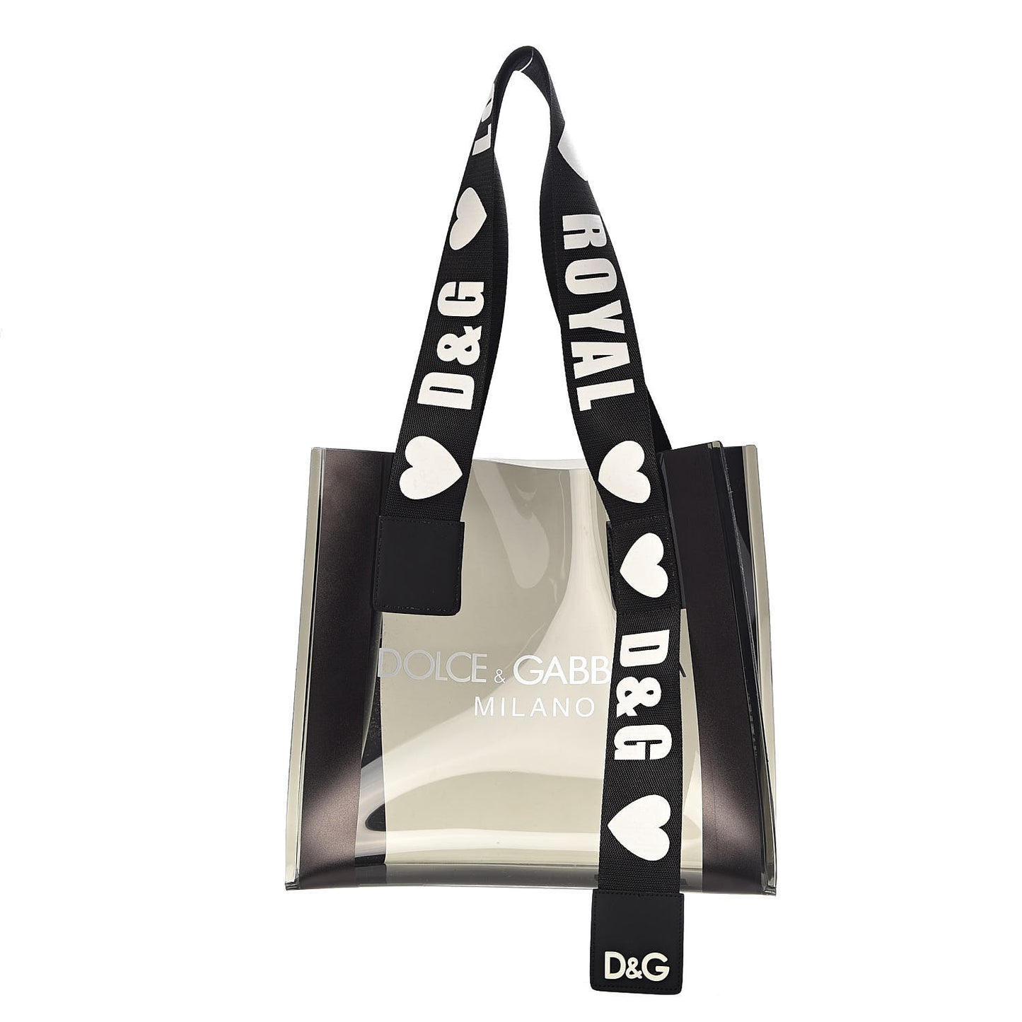 PVC Street Shopping Logo Tote Black