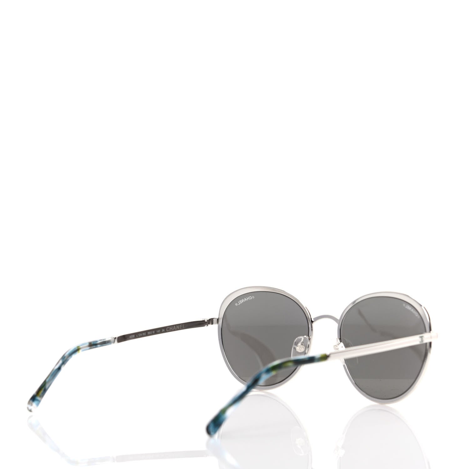 Chanel Metal Spring Round Sunglasses 4206 Silver 4 of 8