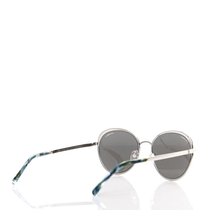 Chanel Metal Spring Round Sunglasses 4206 Silver 4 of 8