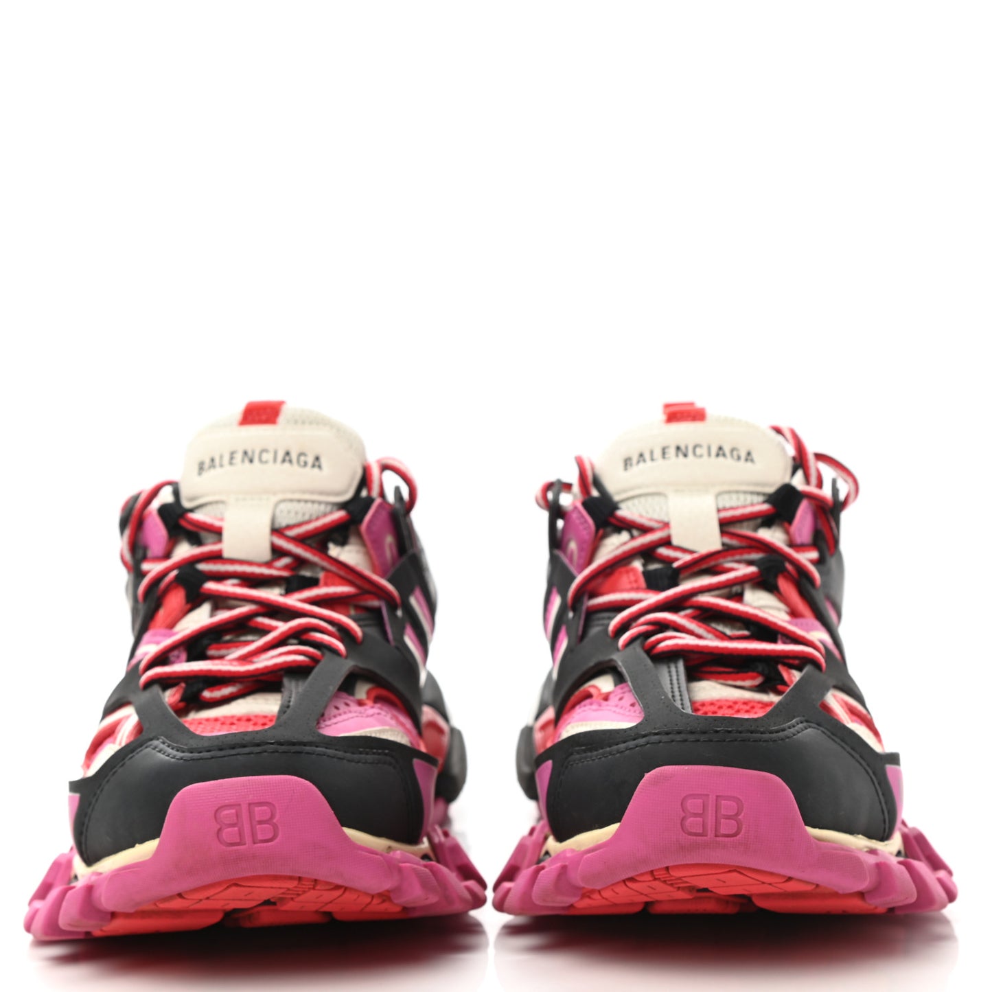 Mesh Nylon Womens Track Sneakers 36 Black Pink Red