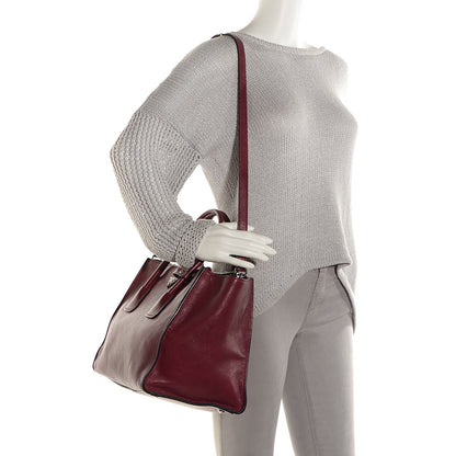 Prada Glace Calf Twin Pocket Tote Fuxia 2 of 12