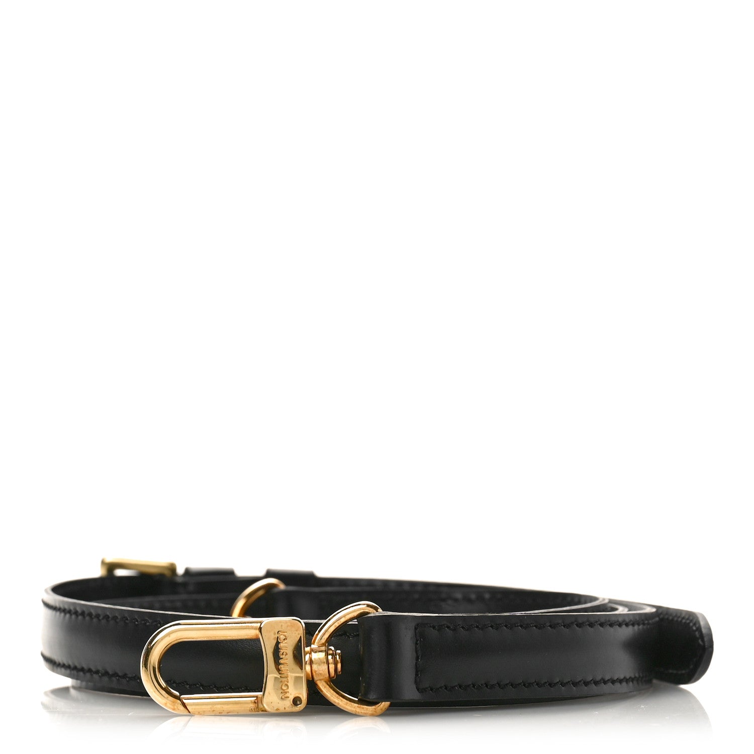 Louis Vuitton Calfskin 16mm Adjustable Shoulder Strap Black 1 of 3