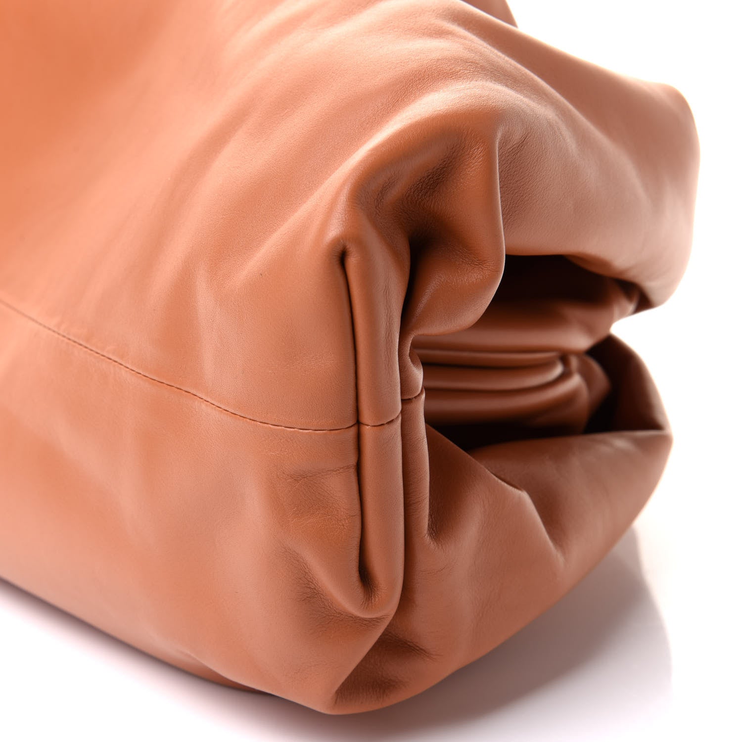 Bottega Veneta Smooth Butter Calf The Pouch Oversized Clutch Clay 9 of 10