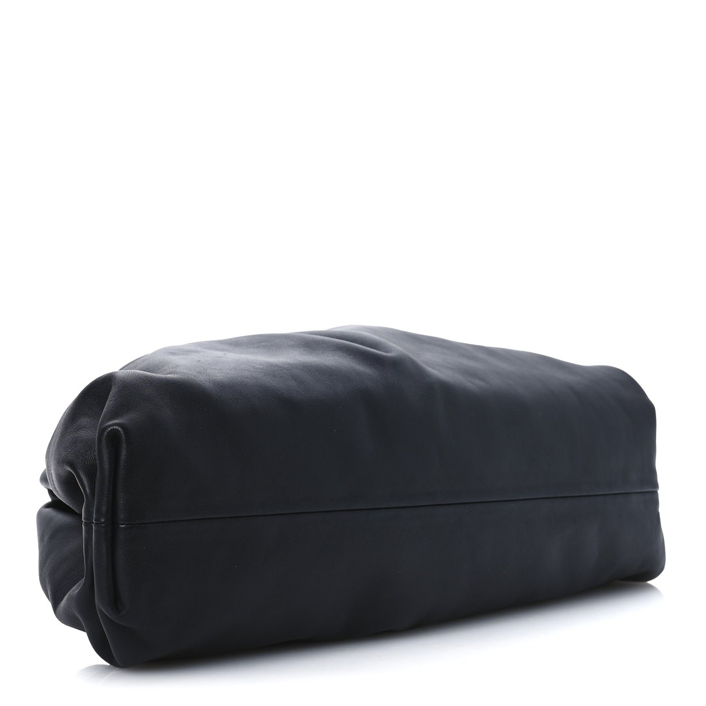 Smooth Butter Calf The Pouch Oversized Clutch Black