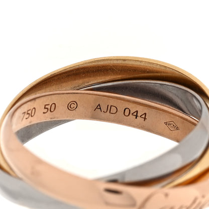 Cartier 18K Pink Yellow White Gold Small Trinity Ring 50 5.25 4 of 4