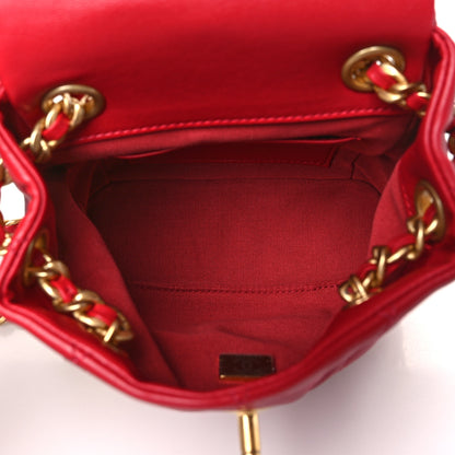 Chanel Calfskin Quilted Small Charms Backpack Red 5 of 9
