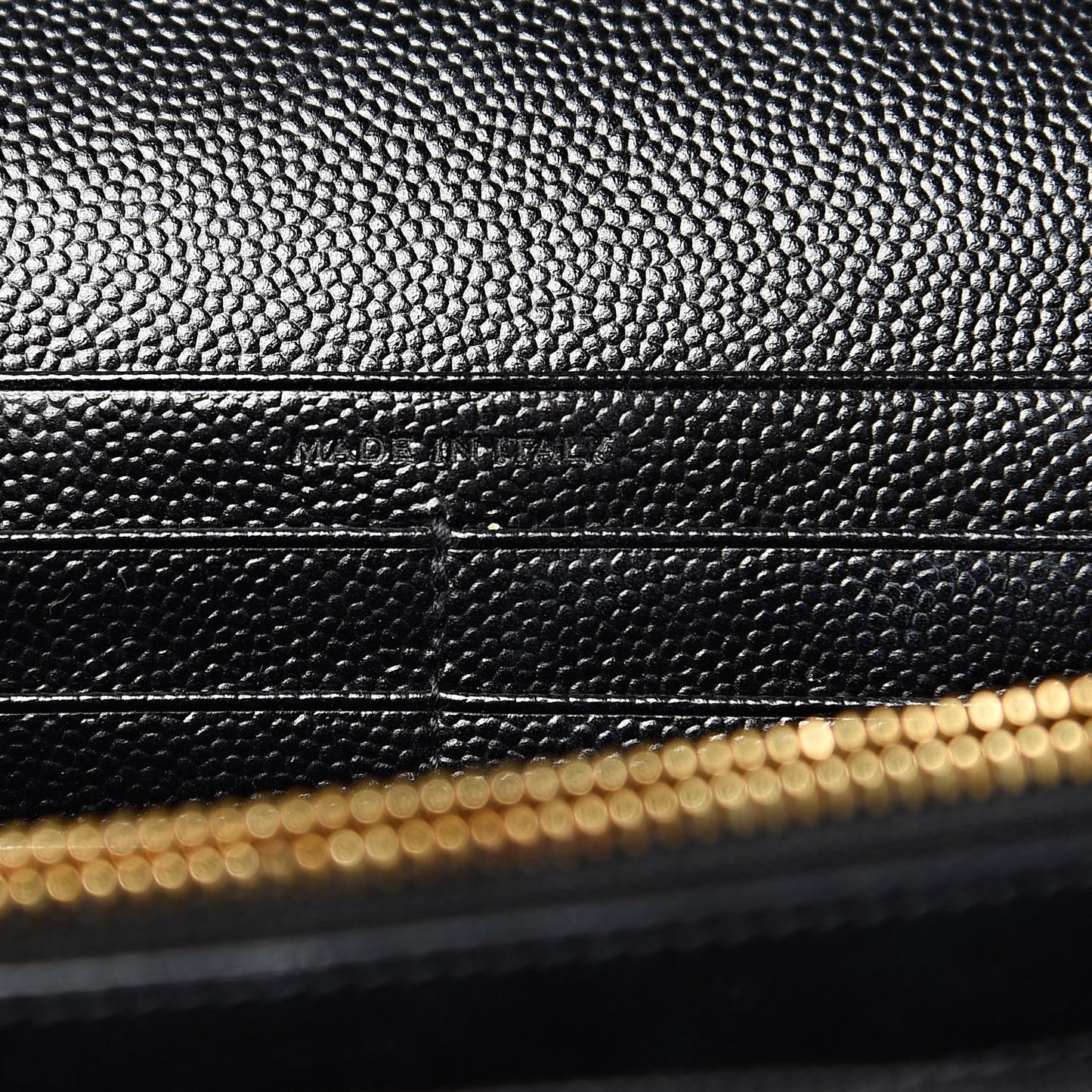 Grain De Poudre Matelasse Chevron Monogram Chain Wallet Black