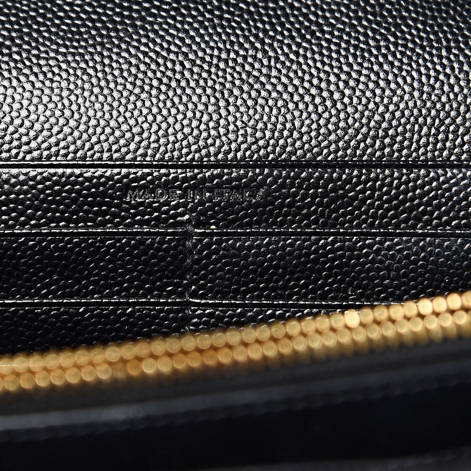 Saint Laurent Grain De Poudre Matelasse Chevron Monogram Chain Wallet Black 7 of 13