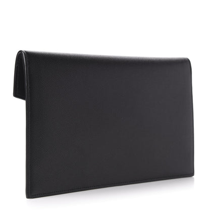 Saint Laurent Grain De Poudre Uptown Pouch Black 3 of 10