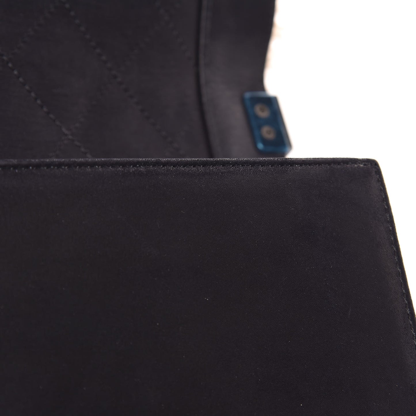 Shearling Iridescent Calfskin Medium Boy Flap Navy