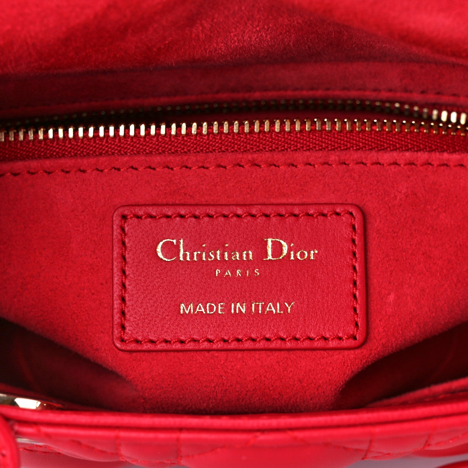 Christian Dior Lambskin Cannage Small My ABCDior Lady Dior Red 6 of 10