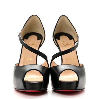 Christian Louboutin Calfskin Catchy Two 120 Pumps 39 Black 3 of 11
