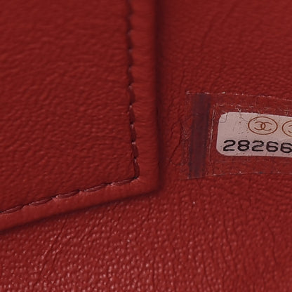 Chanel Lambskin Chevron Quilted Medium Trendy CC Dual Handle Flap Bag Red 7 of 10