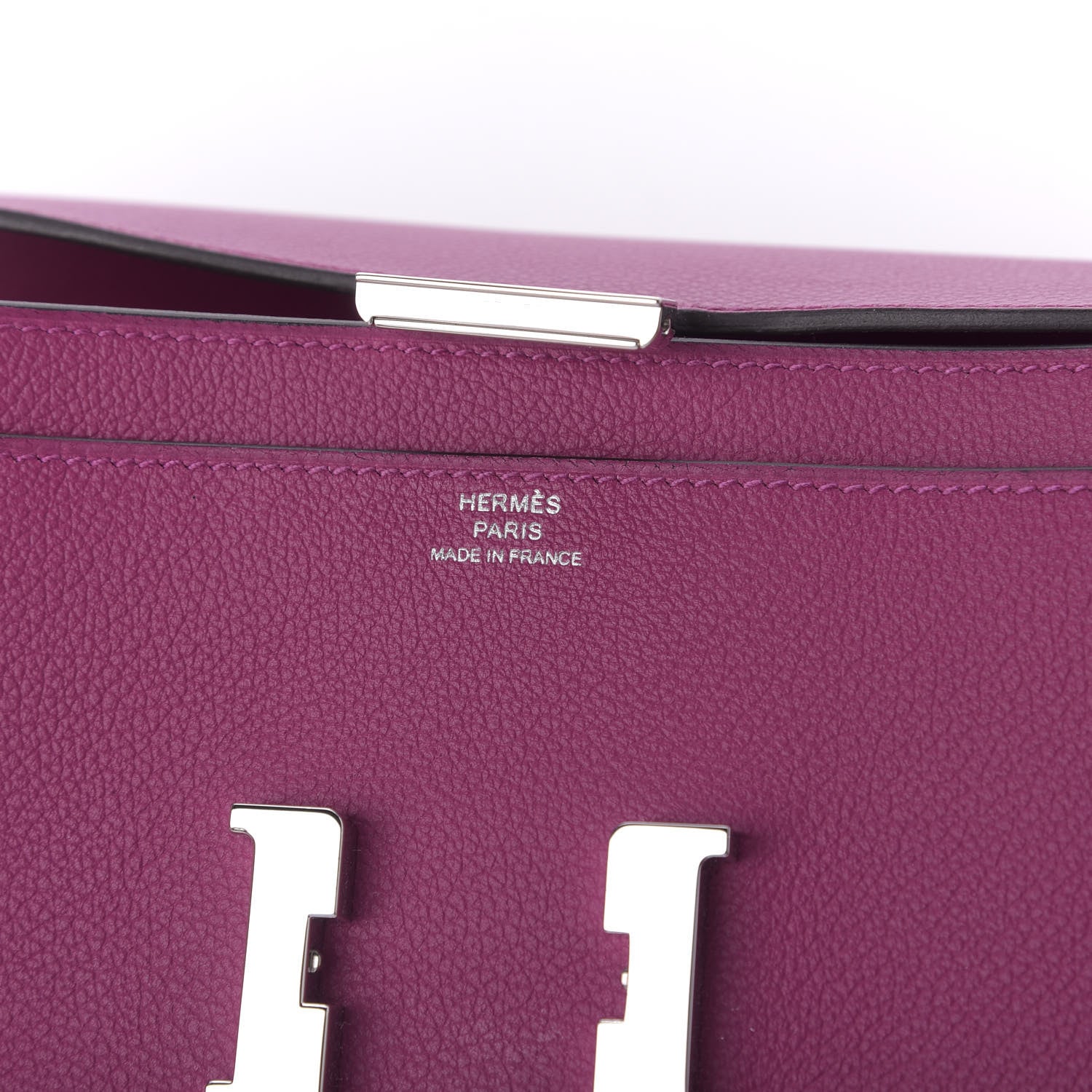 Hermes Evercolor Constance Long Wallet Rose Pourpre 8 of 9