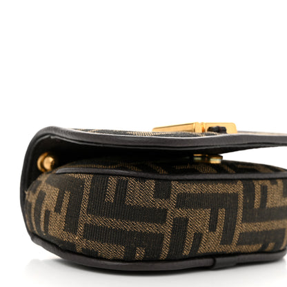 Fendi Fabric Jacquard FF 1974 Mini Fendi C'mon  Tobacco Moro Ebano 9 of 11